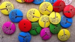 Painted Wooden Buttons