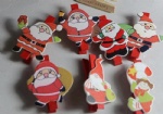 Santa Claus wood pegs